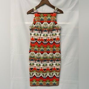 Maggy London Dress Ikat Kaleidoscope Size4